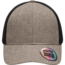 Myrtle Beach 6 Panel Mesh Cap Mélange brown-melange/black Einheitsgröße