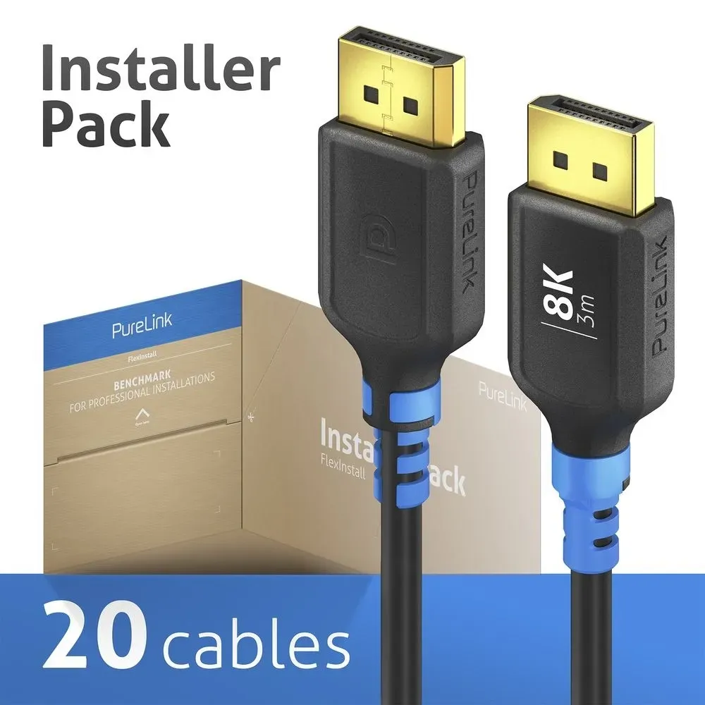 PureLink FlexInstall FI-DP100-030-PCK - DisplayPort 1.4 Kabel - 3,0 m - 8K 60Hz ...