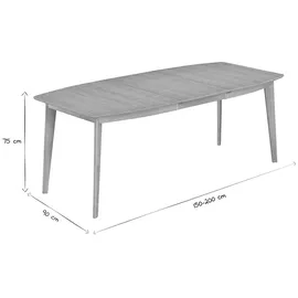 miliboo LEENA 150-200 x 76 x 90 cm helles Holz