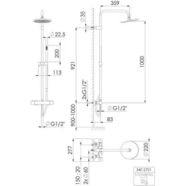 Steinberg Serie 340 Brauseset mit Thermostat Chrom 3402721