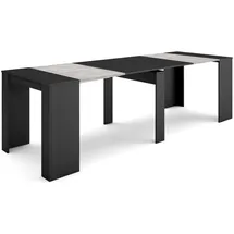 SKRAUT HOME Ausziehtisch 262 x 77 x 90 cm schwarz/grau