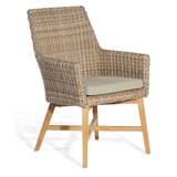 SonnenPartner Gartenstuhl Sonnenpartner Garten-Sessel Helios Aluminium/Teakholz mit Polyrattan