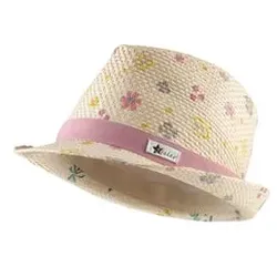 Sterntaler Strohhut Blumen sand, 55 cm