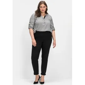 sheego Schlupfhose klassisch Schwarz 50