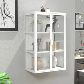 VCM Vitrine - Wandvitrine Hängevitrine Flokas Weiß, 95 x 35 cm,