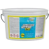 Schwimmbadchemie, Chlortabletten 5 in 1, 5 kg, SILCO
