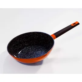 King "Shine Orange", orange (orange, schwarz), H:8cm Ø:28cm, Aluguss Keramik Induktion