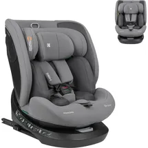 KIKKABOO i-Size Kindersitz i-Hike (40-150 cm) Isofix, 360° drehbar, verstellbar grau/hellgrau - Grau