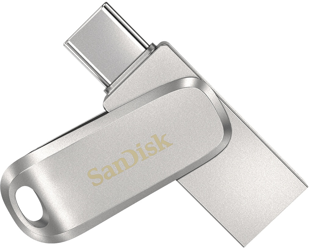SanDisk Ultra Dual Drive Luxe 256GB Silber - USB-Stick, Typ-C/Typ-A 3.0