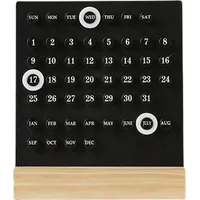 Kreatives Kalenderornament aus Holz mit Kreis für das Jahr 2024, Jahreskalender, Schreibtischkalender, personalisierte Büro-Desktop-Dekoration, F...