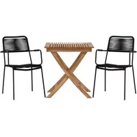 VCM ebuy24 Gartentisch | Balkontisch, Gartenset Ghana 3-teilig 70