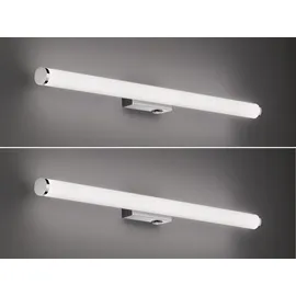Trio LED Badlampen Set Wand mit Schalter Chrom 80cm Gäste WC Spiegelleuchten seitlich