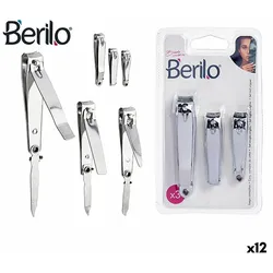 Nagelknipser Berilo 1703239 Silberfarben Metall (12 Stück)