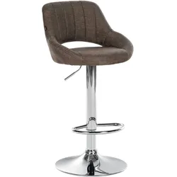 CLP Barhocker Milet Stoff braun/chrom