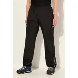 Ulla Popken Damen Regenhose Reflektorpaspeln wasserdicht Elastikbund schwarz DE 48 / FR 50 (UK 22)