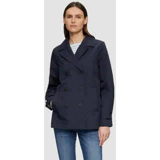 S.Oliver Funktionsjacke Wasserabweisende Cabanjacke mit Riegeldetail am Ärmel blau XXXL (46)