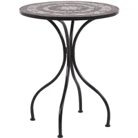 Beliani Balkontisch Ø 60 x 73 cm Schwarz