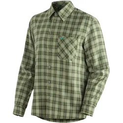 Funktionshemd MAIER SPORTS "Claas", Herren, Gr. 64, Normalgrößen, grün, 85% Polyester, 15% Viscose, Langarm, Hemden, Herren Hemd, langarm Karohemd für Outdoor und Freizeit