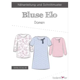 Fadenkäfer Bluse Elo Damen Gr.32-58 Papierschnittmuster