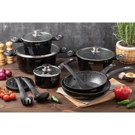Edenberg EB-5611 15-teiliges Kochgeschirr-Set - Schwarz