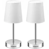 monzana Nachttischlampe Weiß 2 St.