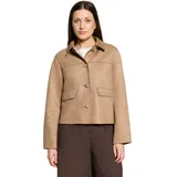 Cartoon Casual-Jacke mit Eingrifftaschen", in braun, | 34