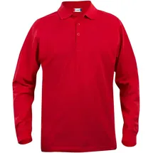 New Wave CLIQUE Basic langarm Poloshirt Kinder - rot 140