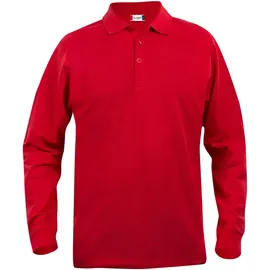 New Wave CLIQUE Basic langarm Poloshirt Kinder - rot 140