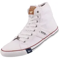 Mustang Herren Canvas High Top Sneaker Weiß EU 42