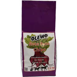 OLEWO Rote Beete Chips Zusatzfutter für Hunde, Nager & Pferde 1 Kilogramm