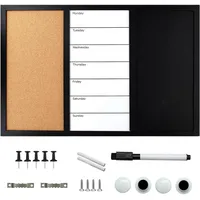Intirilife Kombitafel 60 x 40 cm Braun/Schwarz