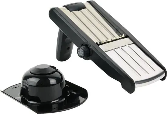 Mandoline‐Gemüseschneider – Verstellbarer Edelstahl‐Schneider – Schwarz