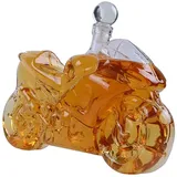 DONGSHUAI Motorrad Whisky Dekanter Elegant Motorrad 750Ml - Whisky Dekanter Für Wein, Bourbon, Brandy, Likör, Saft, Wasser