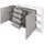 petits-meubles Sideboard 180 cm Weiß / Beton