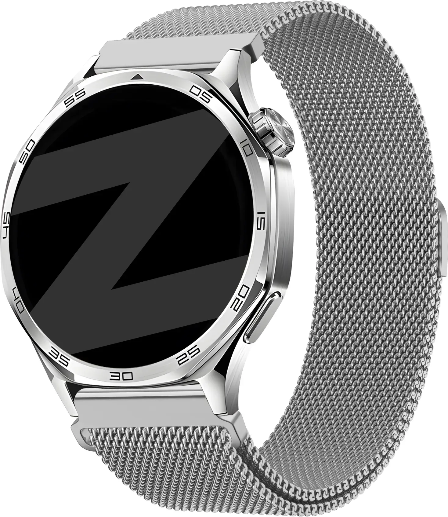 Bandz Amazfit Cheetah 2 Pro Armband Milanese 'Easy Fit' für Amazfit Cheetah 2 Pro - Silber - Magnetischer Verschluss