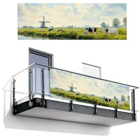 MuchoWow Balkon-Sichtschutz, Grün, Kunststoff, Rechteckig, 300x100 cm, Sonnen- & Sichtschutz, Sichtschutz Garten, Balkon Sichtschutze