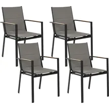 Beliani Gartenstuhl 4er Set Schwarz