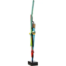 Gilde Casablanca Skulptur Alta fronte - Metall Mehrfarbig - Höhe 101 cm - Gesichtsmotiv - Kunst - Dekoration - Wohnaccessoire - Wohnzimmer