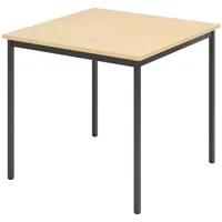 Bümö Kantinentisch, Ahorn, Schwarz, Nachbildung, Quadratisch, 80x72x80 cm, FSC