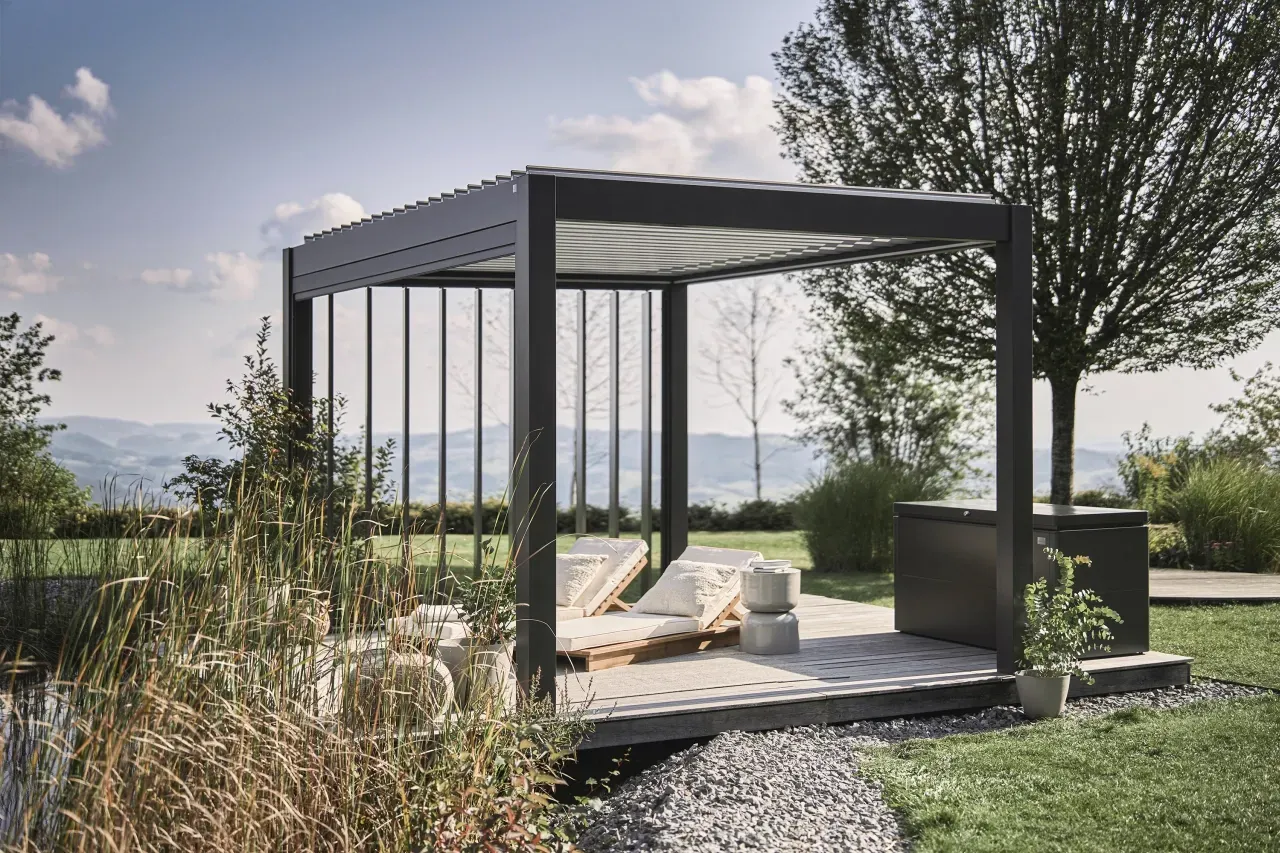 Biohort Pergola moderne und hochwertige  Terrassenüberdachung
