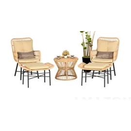 JV Möbel Gartenlounge-Set 5-tlg. Beige