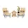 JV Möbel Gartenlounge-Set 5-tlg. Beige