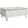 lookway Couchtisch AURORA Weiß/Gold Metall 90 x 41 x 60 cm