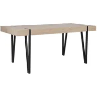Beliani Esstisch Adena Hellbraun, 150 cm 90 cm