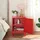 [en.casa] Nachtschrank Inari Türgriff links Stahl Rot