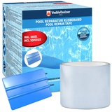 Veddelholzer Pool Reparaturset wasserdichtes unterwasser Klebeband 10 cm x 150 cm Transparentes Abdichtband, Flex Tape, Flickzeug zum Abdichten von Swimmingpool für alle Pooloberflächen