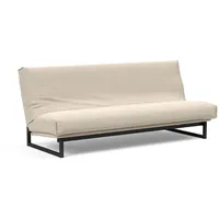 Schlafsofa INNOVATION LIVING TM "Fraction Dauerschlaffunktion, schlicht und elegant, Industriedesign" Sofas Gr. B/H/T: 200cm x 82cm x 95cm, Polyester, braun (latte) bequem, Rückenlehne 3-fach verstellbar