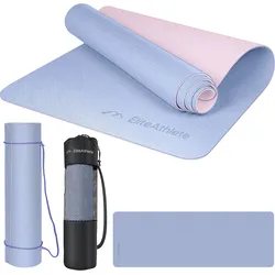 EliteAthlete® Yogamatte - Sportmatte - Fitnessmatte - Yoga Matte - 183x61x0.6 cm EINHEITSGRÖSSE