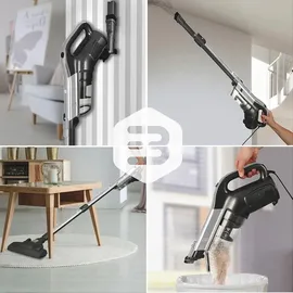 Balter Home Balter Staubsauger mit 600W Saugleistung - Vento H3 - Handstaubsauger - Modulares Saugrohr - Beutellos - Super komfortabel und leicht - 7m Kabel - Grau