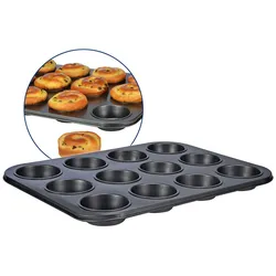 Haushalt International 12er Muffinform Muffin Form Backform 12 Loch Antihaftbeschichtet